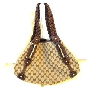 Gucci Pelham canvas hobo bag in brown and tan